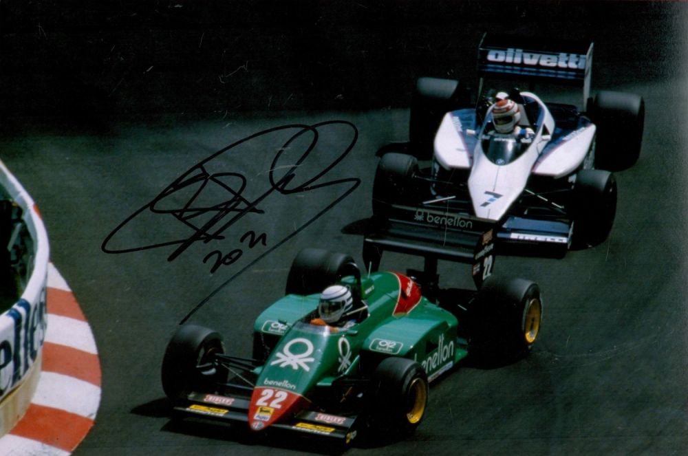 Lot 552: Formula 1 Legend Riccardo Patrese Signed 12x8 Inch...