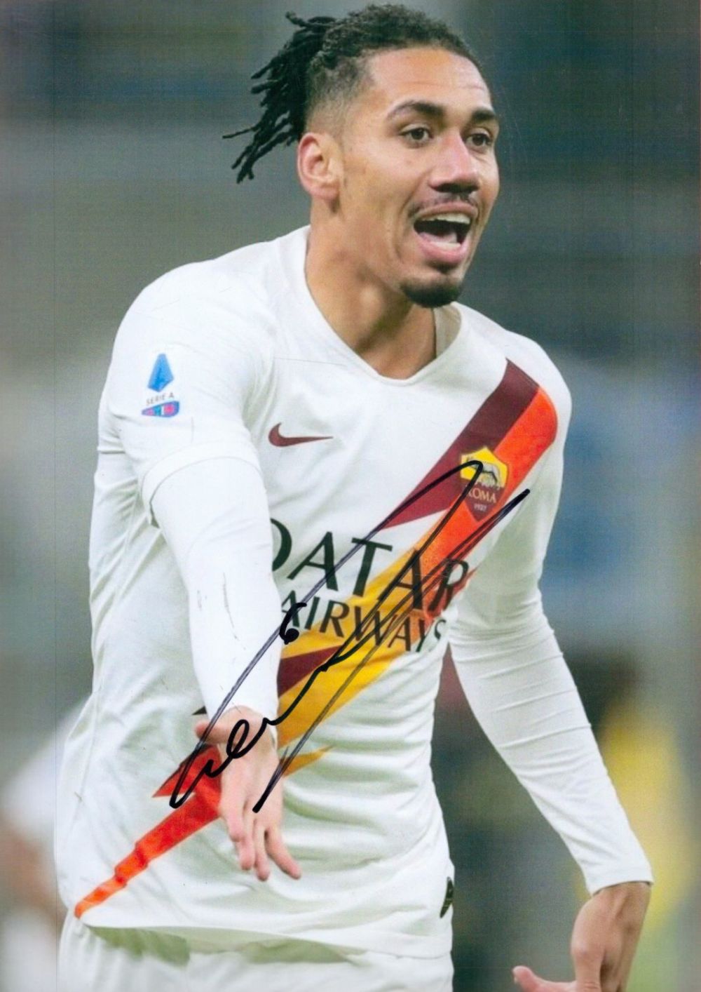 Lot 573: Football Chris Smalling Signed 12x8 Inch Colour AS...