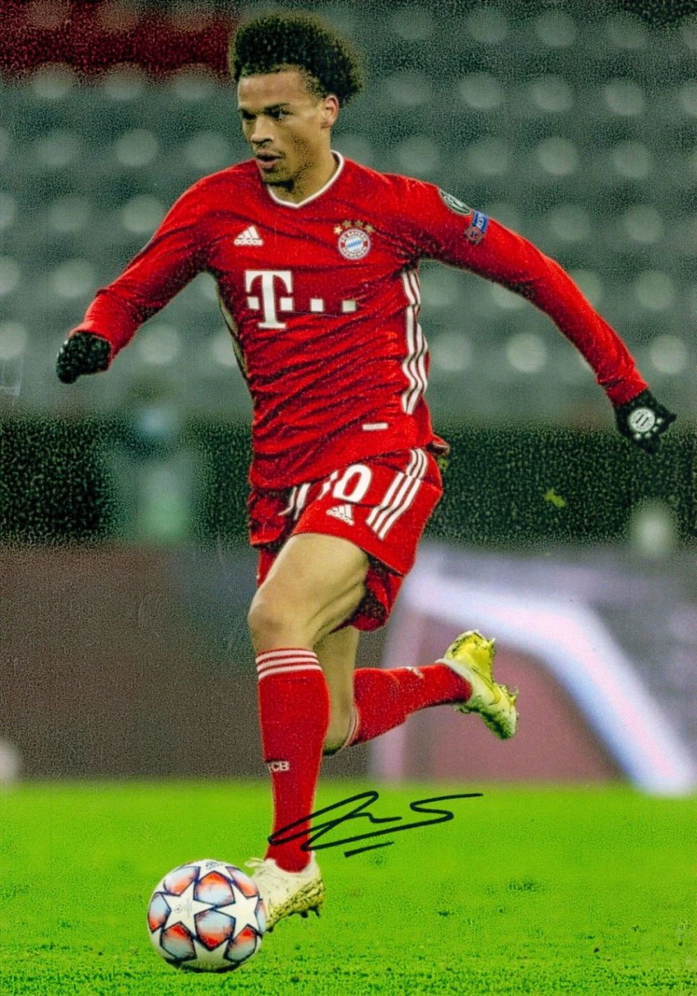 Lot 577: Football Leroy Sane Signed 12x8 Inch Colour Bayern...