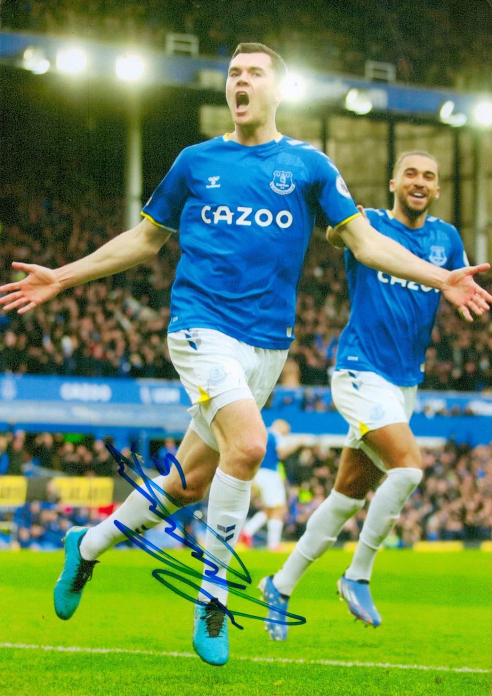 Lot 586: Football Everton Defender Michael Keane Signed 12x8 Inch...