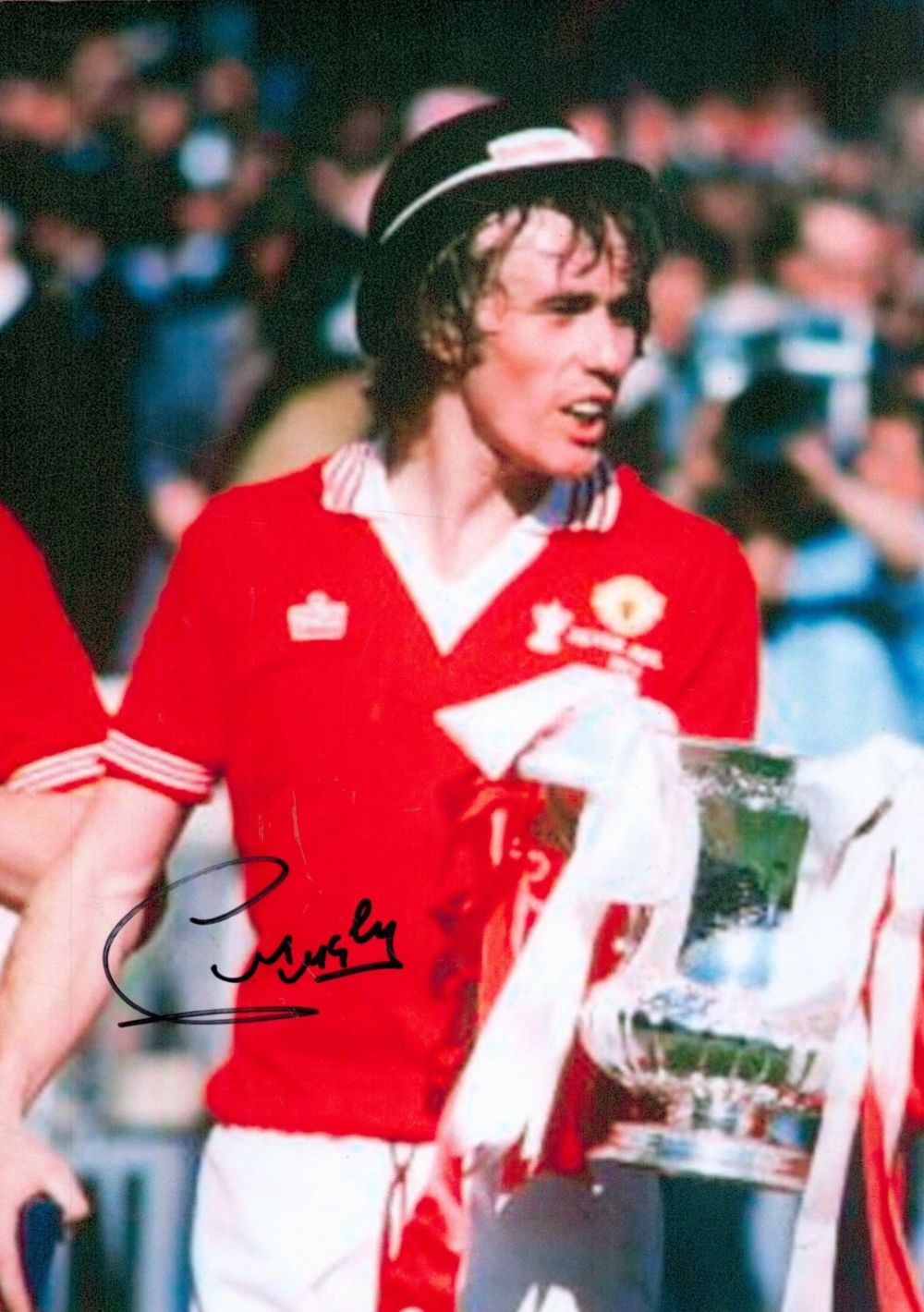 Lot 593: Football Northern Ireland Legend Sammy McIlroy Signed 12x8...