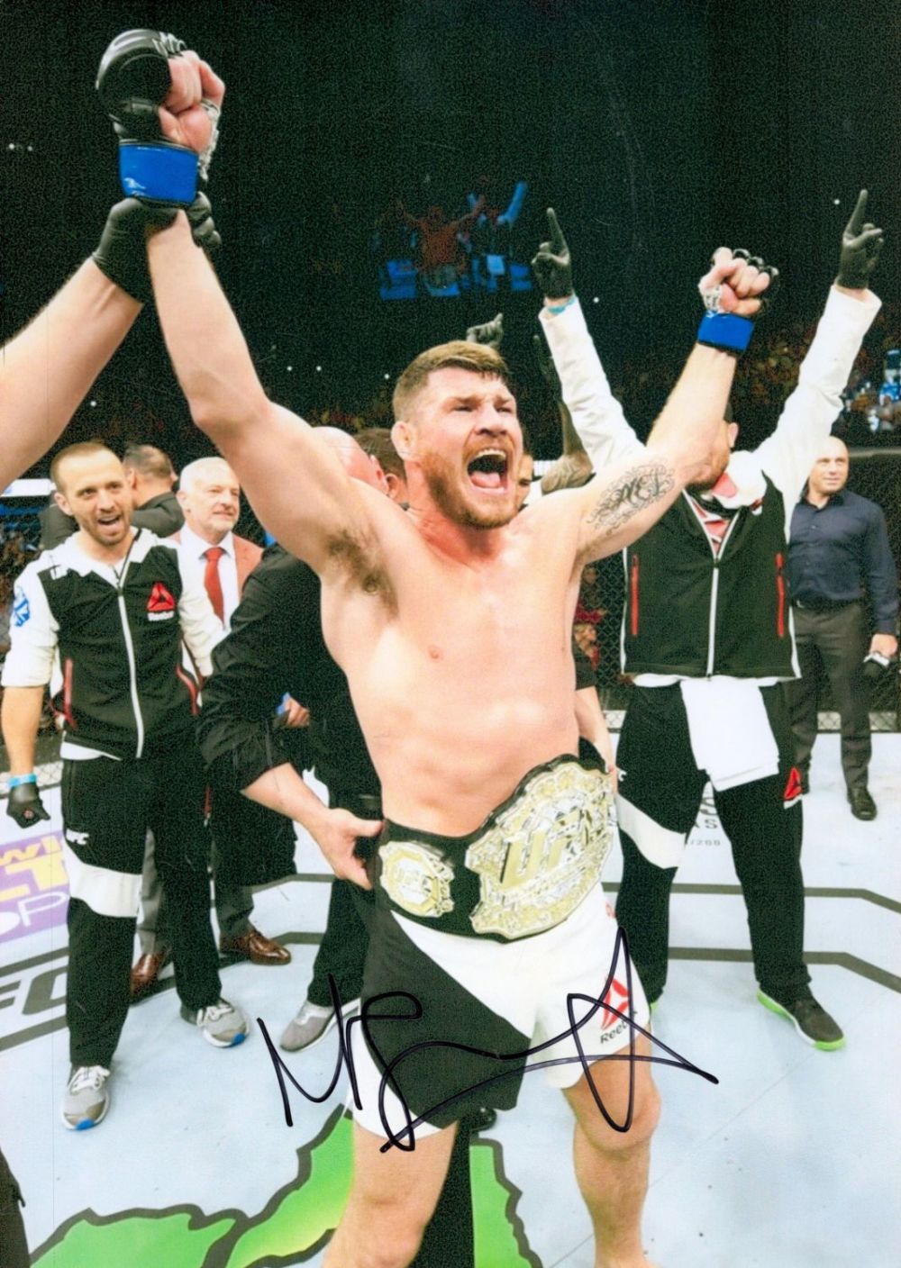 Lot 595: UFC Champion Michael Bisping Signed 12x8 Inch Colour...
