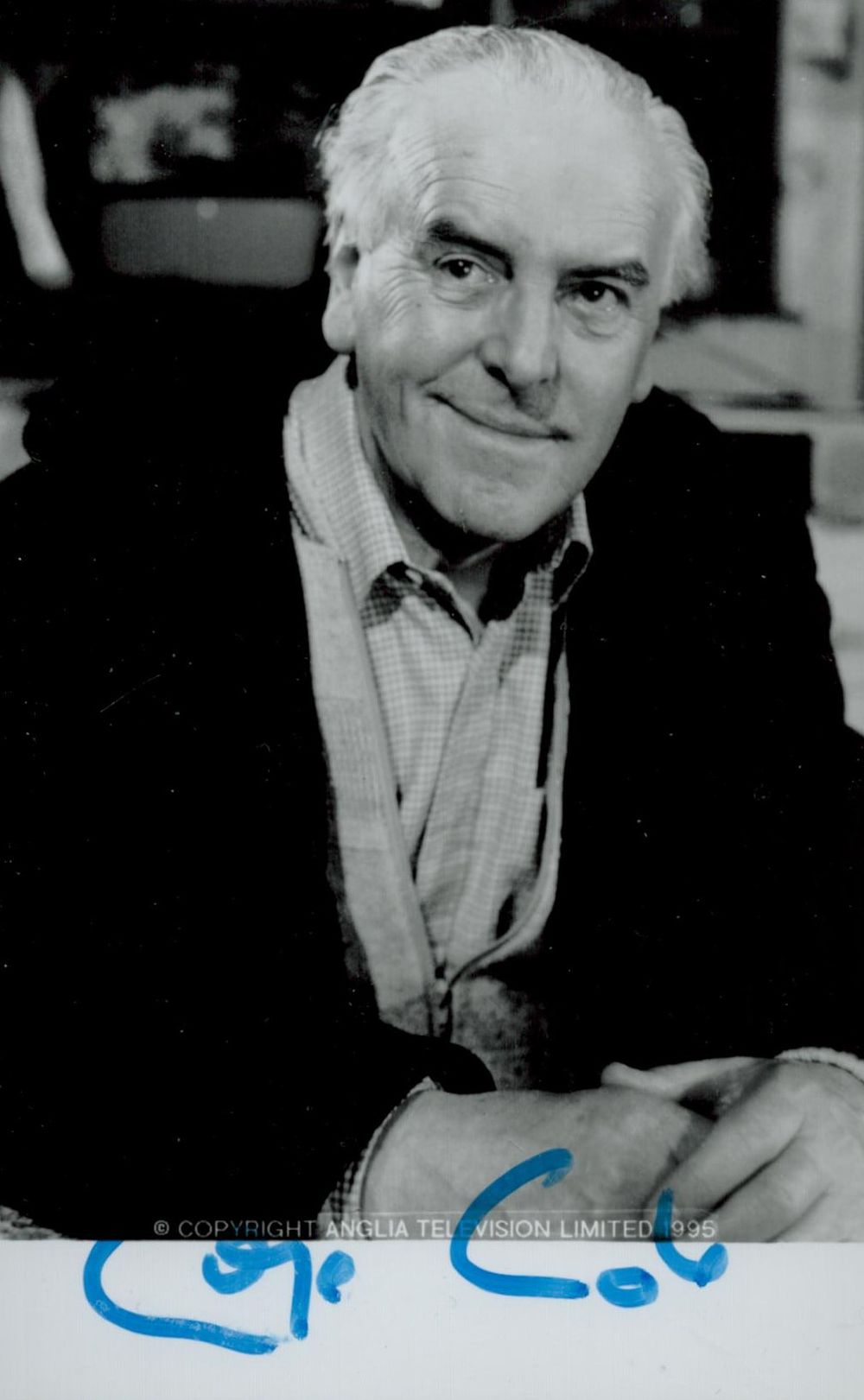 Lot 154: George Cole, OBE signed black & white photo...