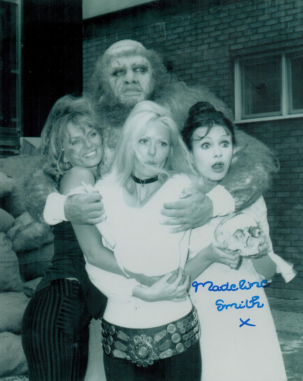 Lot 157: Actor Madeline Smith signed 10x8 inch black &...