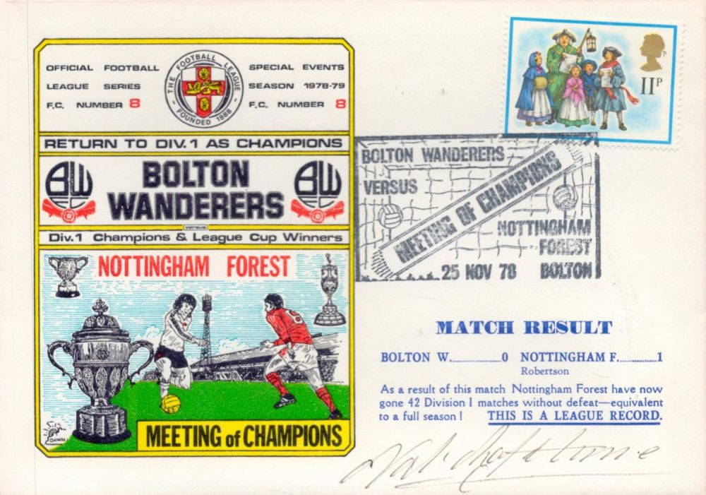 Lot 708: Bolton Wanderers V Nottingham Forest 1978 Dawn Football...