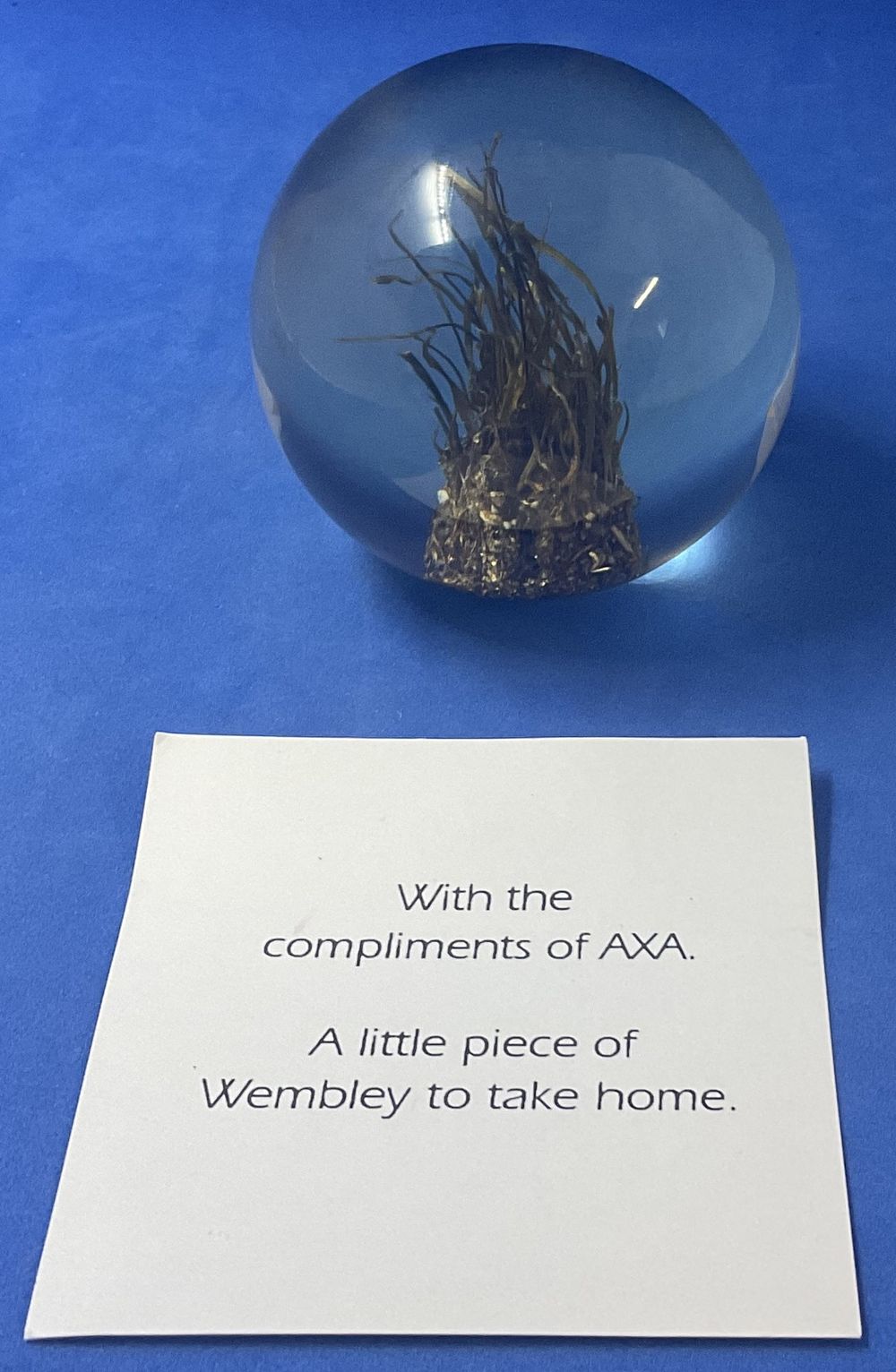Lot 188: Original encased Wembley Turf paperweight from the old...