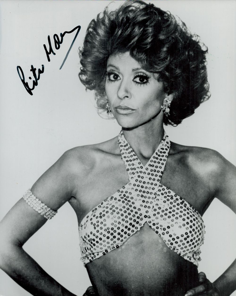 Lot 197: Rita Moreno signed 10x8 inch black and white...