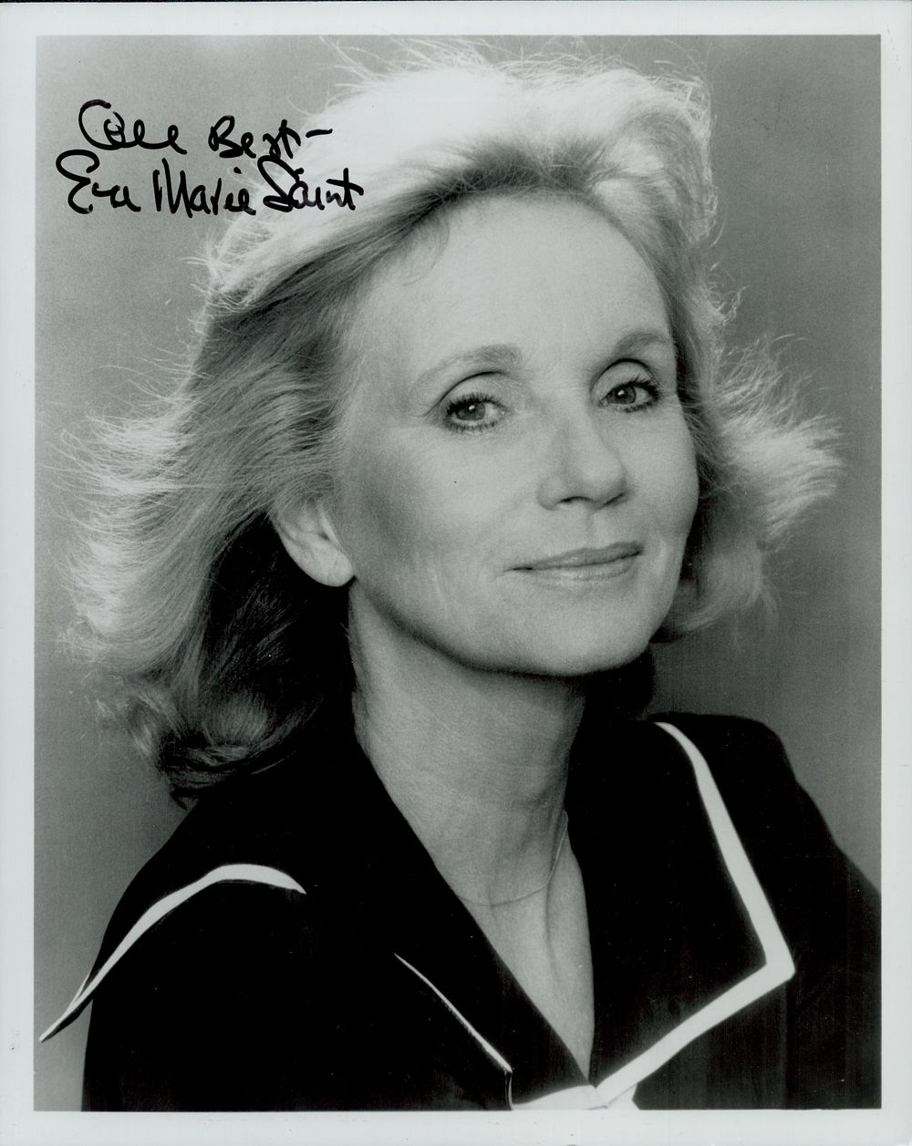 Lot 199: Eva Maria Saint signed 10x8 inch black and...