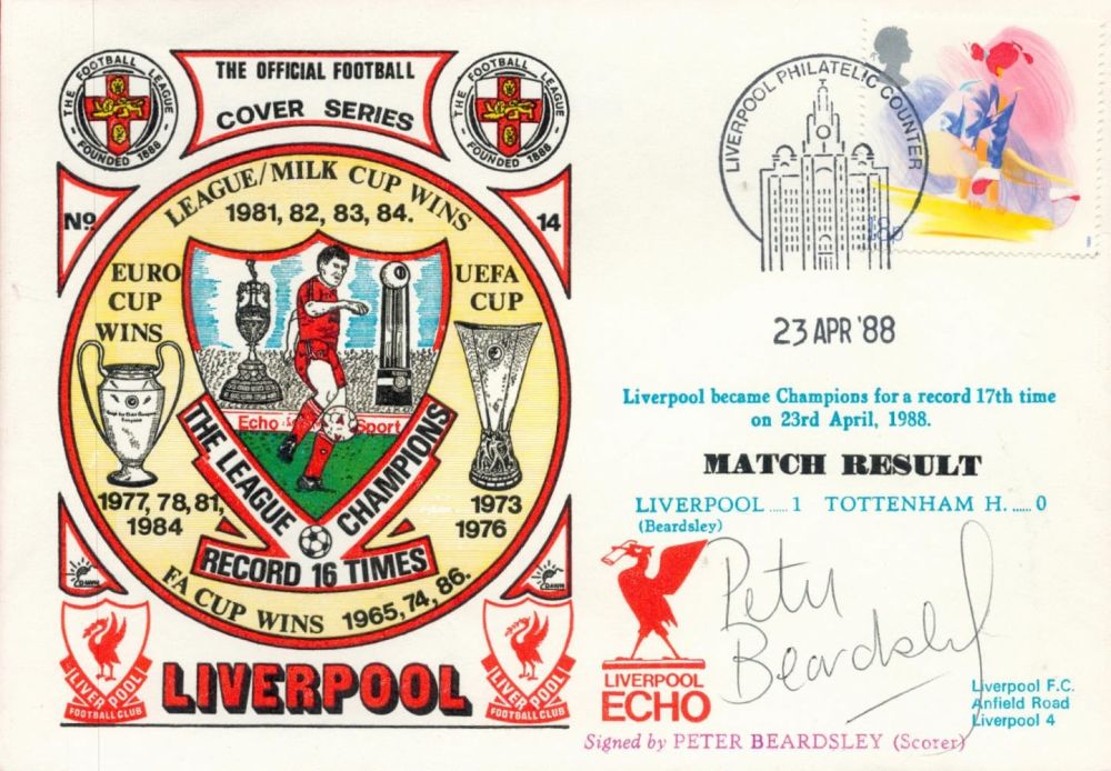Lot 712: Liverpool V Tottenham Hotspur 1988 Dawn Football First...