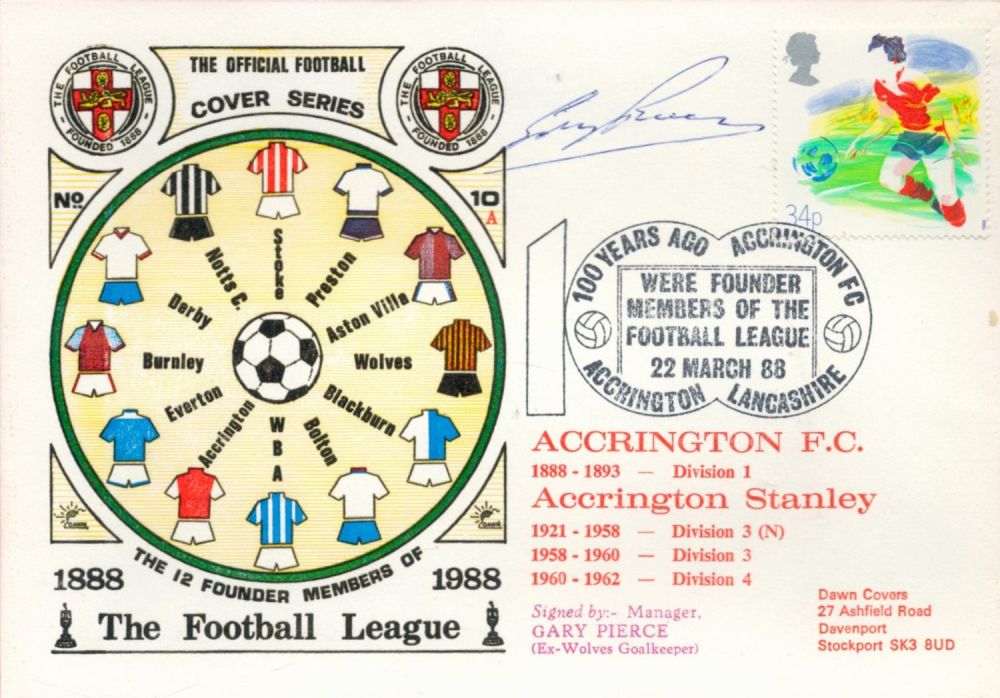 Lot 713: Accrington Stanley Centenary 1988 Dawn Football First Day...