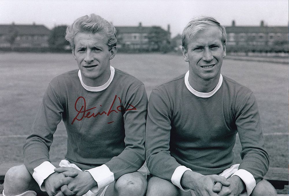 Lot 179: Autographed DENIS LAW 12 x 8 photo :...