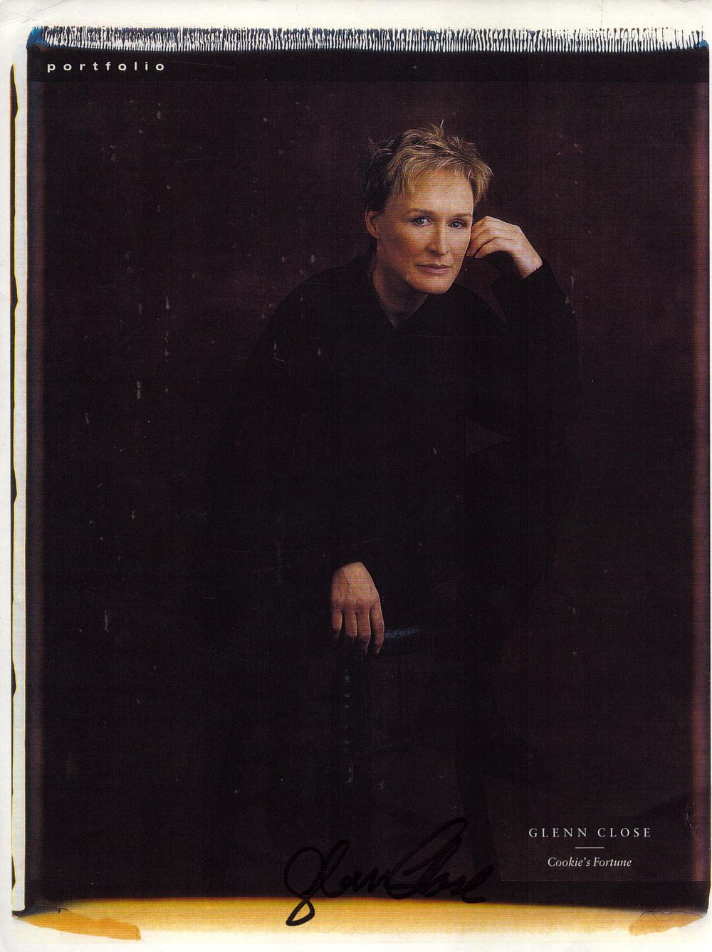 Lot 182: Glen Close signed12x8 inch colour magazine photo. Good...