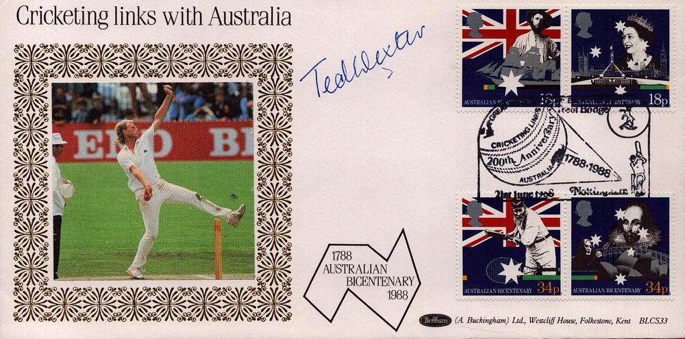 Lot 227: Cricket legend Ted Dexter signed rare 1988 Benham...