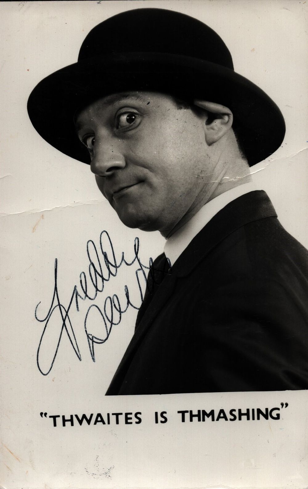 Lot 231: Freddie Davies signed 6x4inch black and white photo....