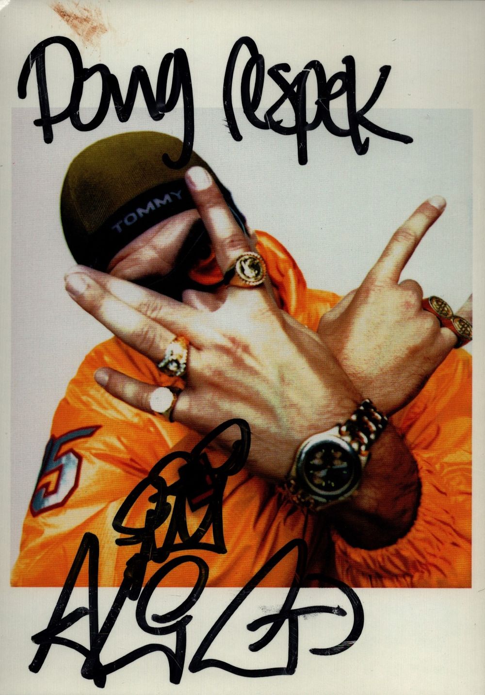Lot 238: Ali "G" signed 6x4inch colour photo. Good condition....