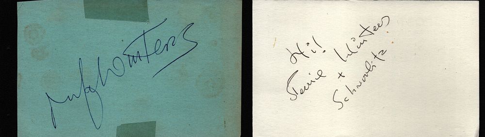 Lot 244: Mike and Bernie Winters individual signature pieces. Good...