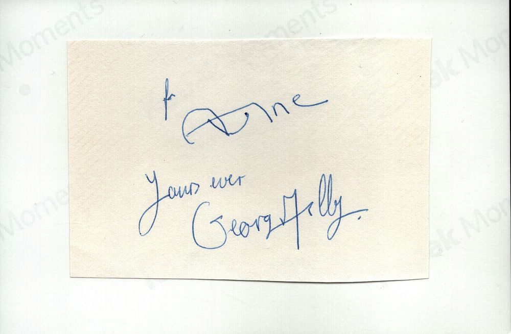 Lot 267: George Melly signed 6x4inch colour photo. Signed on...