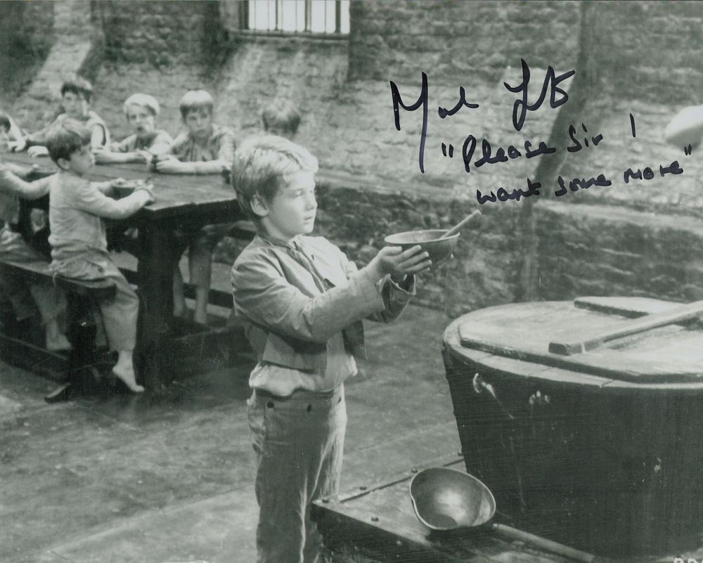 Lot 299: Mark Lester signed 10x8inch black and white photo....