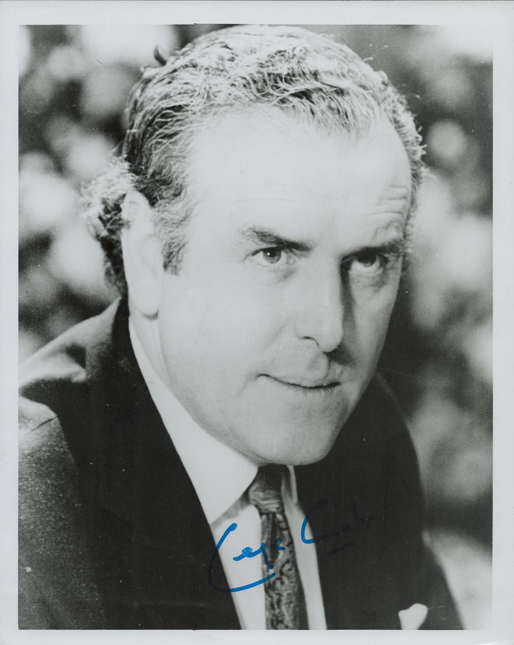 Lot 315: George Cole signed 10x8inch black and white photo....