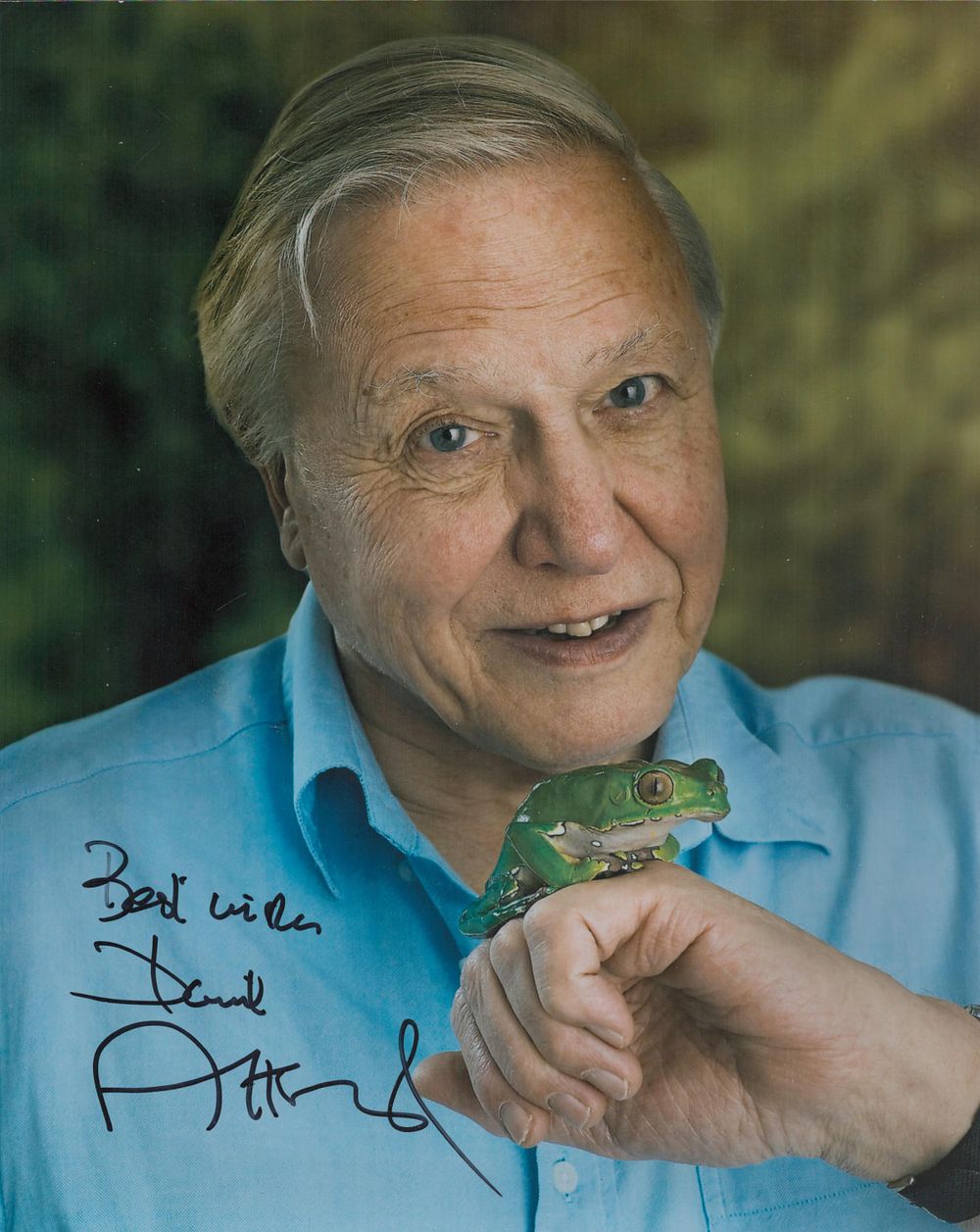 Lot 317: David Attenborough signed 10x8inch colour photo with a...