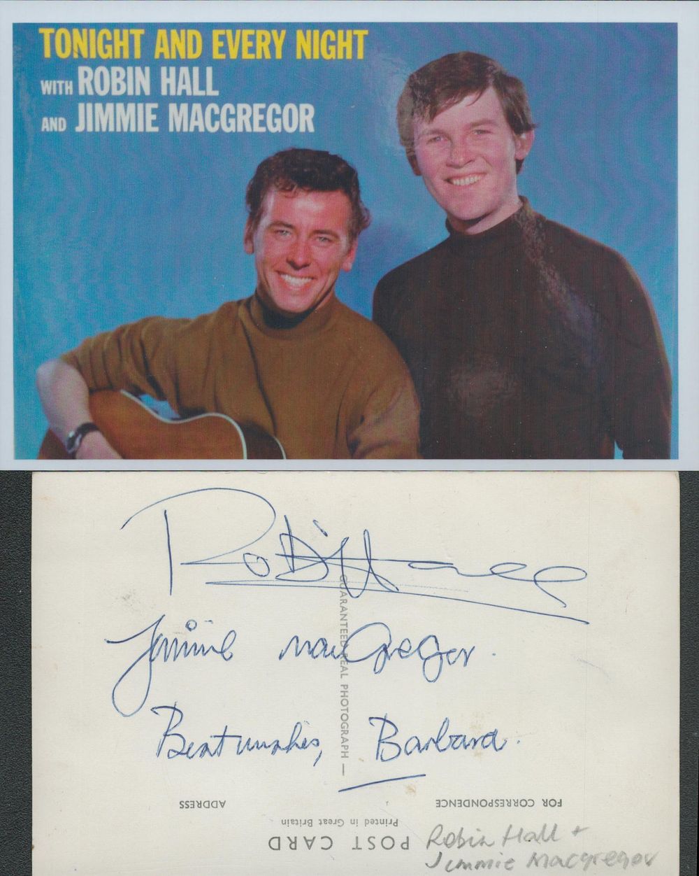 Lot 326: Robin Hall signed postcard. Good condition. All autographs...