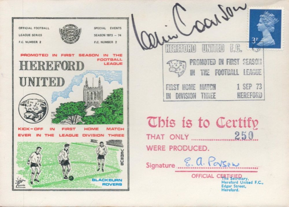 Lot 745: Hereford United V Blackburn Rovers 1973 Dawn Football...