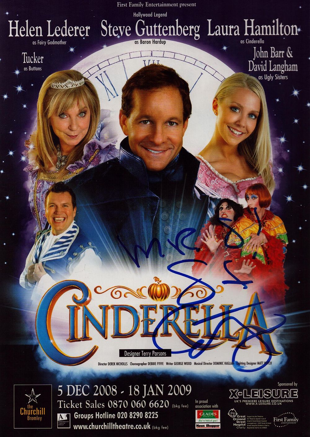 Lot 365: Steve Guttenberg signed flyer for Cinderella. Good condition....