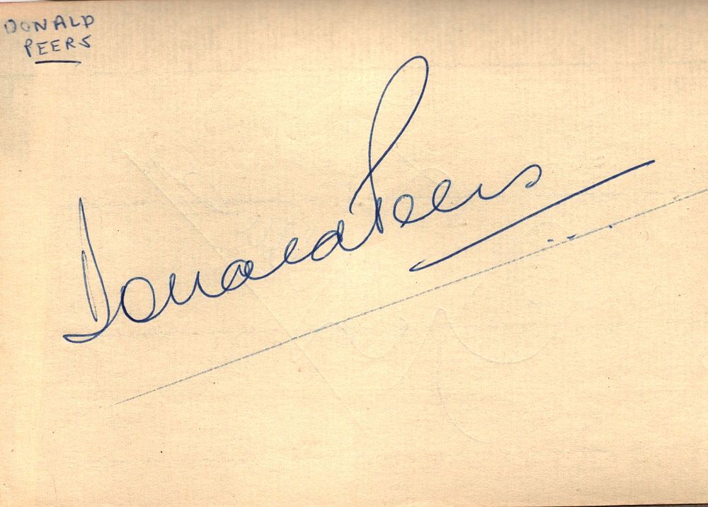 Lot 386: Vic Damone and Donald Peers signed album page...