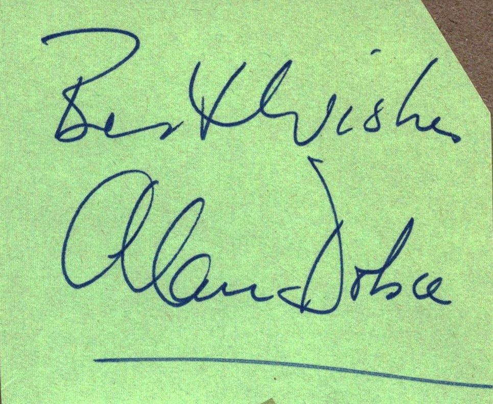 Lot 389: Alan Dobie clipped signature piece with unsigned 6x4inch...