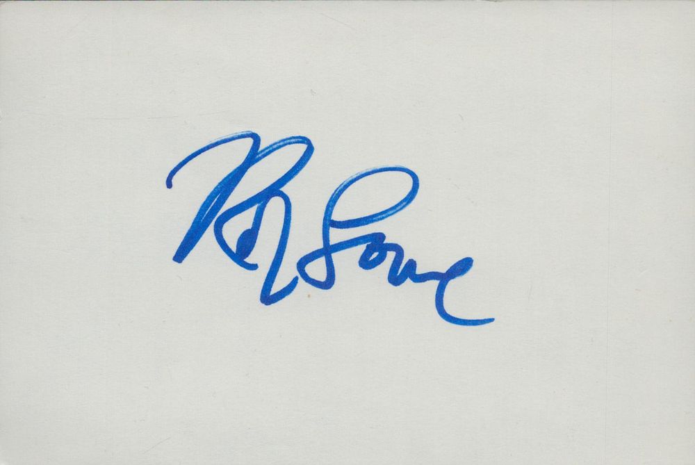 Lot 401: Rob Lowe signed white card 6x4 inch. Good...
