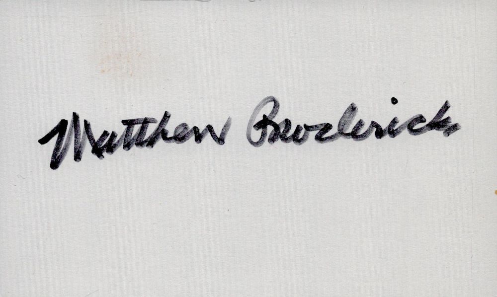 Lot 405: Matthew Broderick signed 5x3 inch white card. Good...