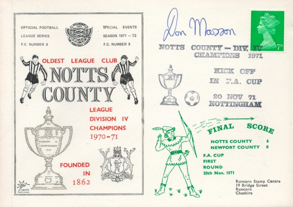 Lot 753: Notts County V Newport 1971 Dawn Football First...