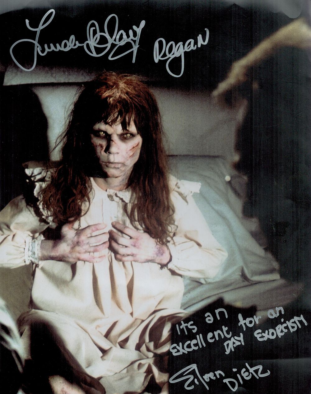 Lot 425: Multi signed Linda Blair & Eileen Dietz 14x11...