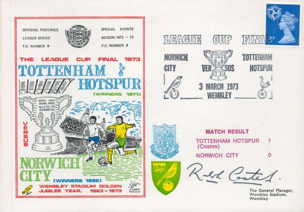 Lot 754: Tottenham Hotspur V Norwich City 1973 Dawn Football...