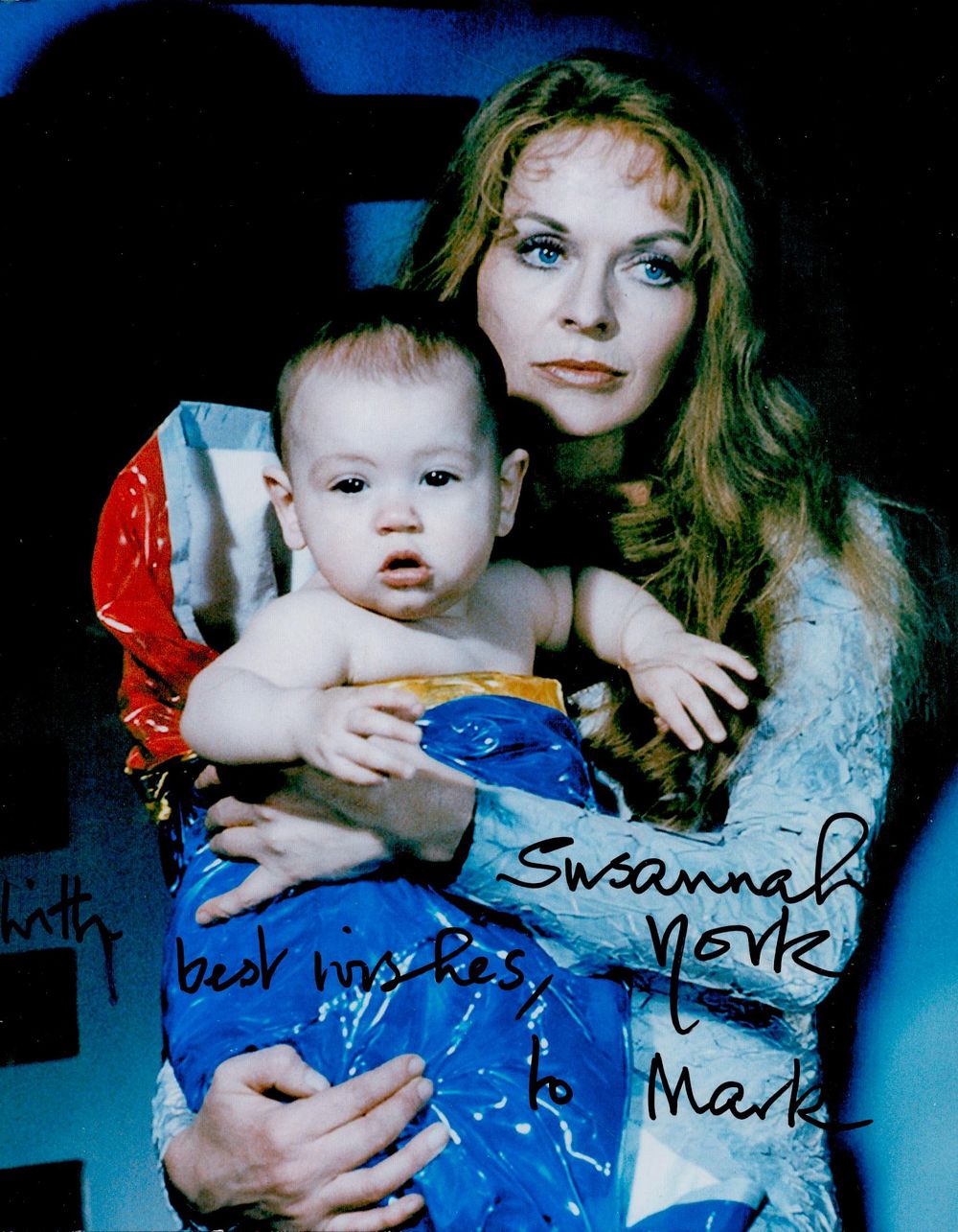 Lot 432: Susannah York signed 7.5x6 inch colour photo. DEDICATED....