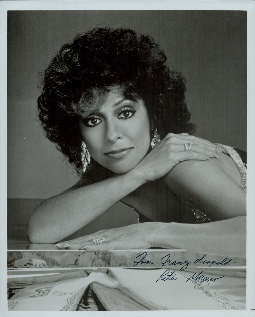 Lot 461: Rita Moreno signed 10x8 inch black & white...