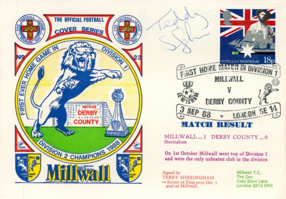 Lot 758: Millwall V Derby County 1988 Dawn Football First...