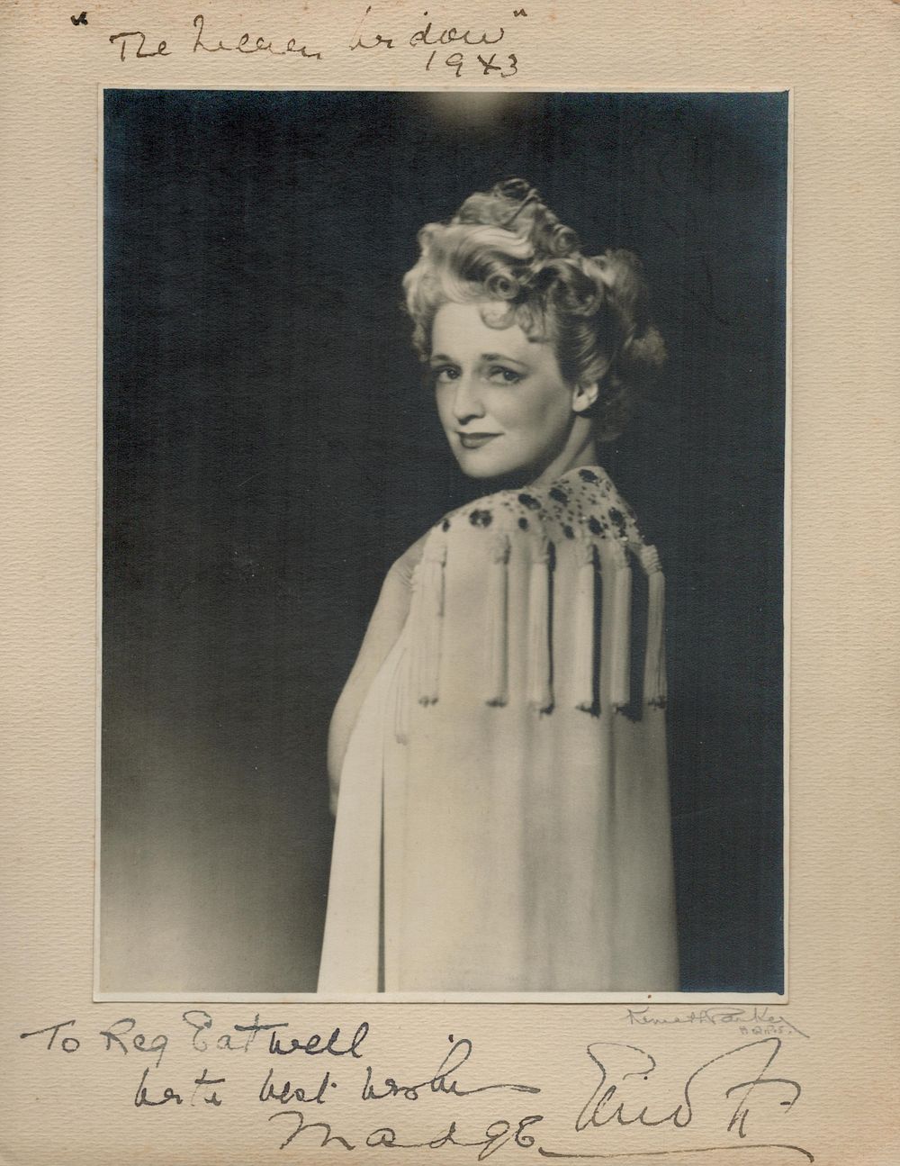 Lot 467: Actress Madge Evans signed on Bottom Of Presentation...