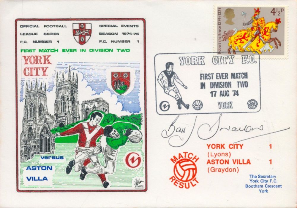 Lot 760: York City V Aston Villa 1974 Dawn Football...