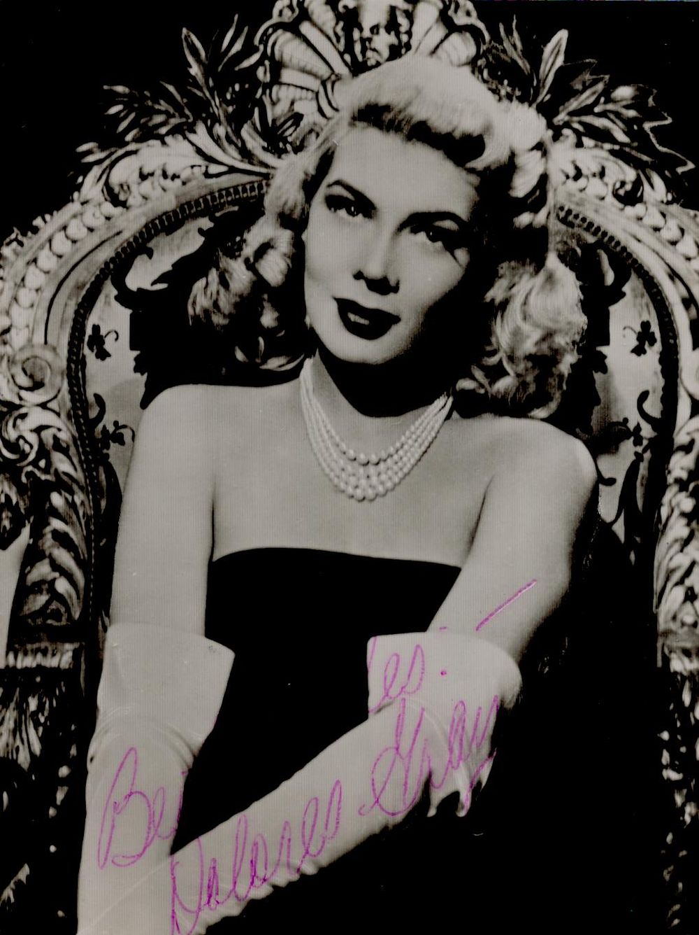 Lot 489: Dolores Gray signed 4.5x3.5 inch black & white...