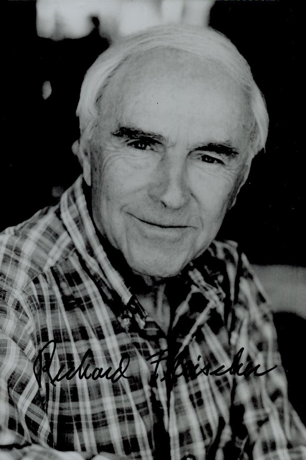 Lot 492: Richard Fleischer signed 6x4 inch black & white...
