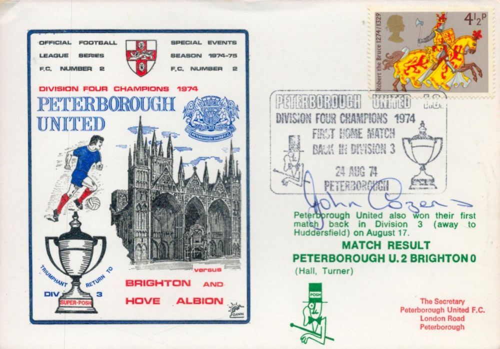 Lot 762: Peterborough United V Brighton 1974 Dawn Football First...