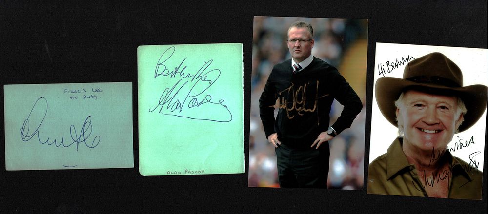 Lot 507: Football signed collection. Includes 5 items. Ian St...