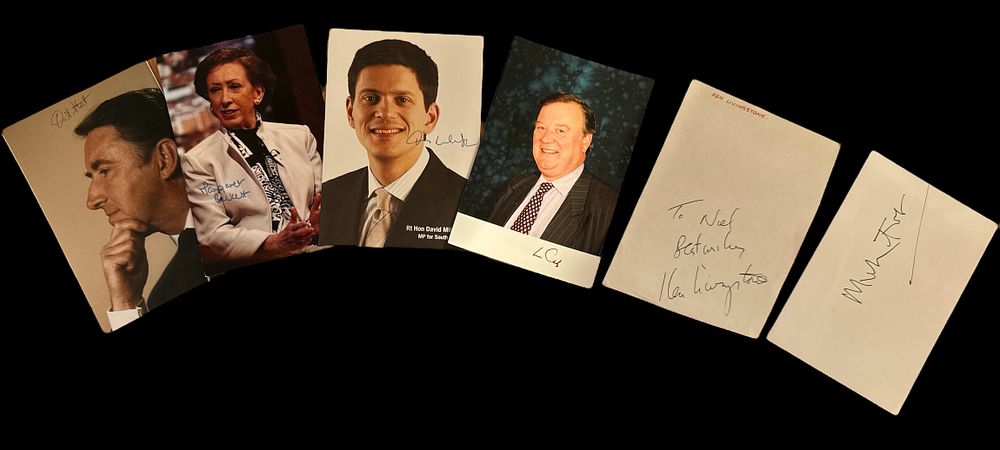 Lot 508: Political signed collection. 6 items. Michael Foot, Ken...