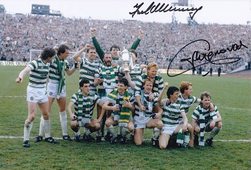Lot 514: Autographed CELTIC 12 x 8 photo : Col,...