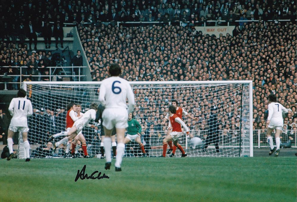 Lot 519: Autographed ALLAN CLARKE 12 x 8 photo :...