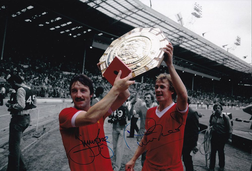 Lot 524: Autographed LIVERPOOL 12 x 8 photo : Colorized,...