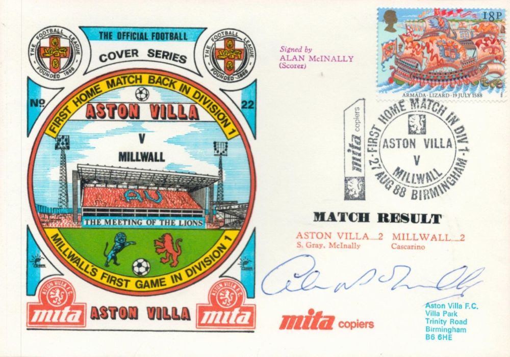 Lot 764: Aston Villa V Millwall 1988 Dawn Football First...