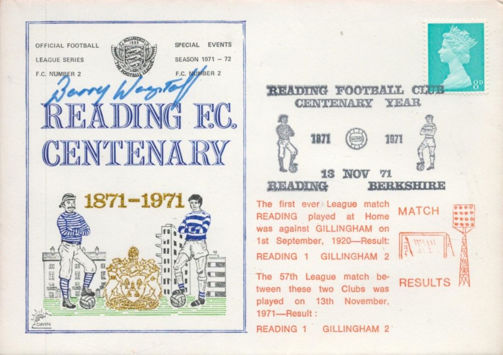 Lot 765: Reading V Gillingham 1971 Dawn Football First Day...