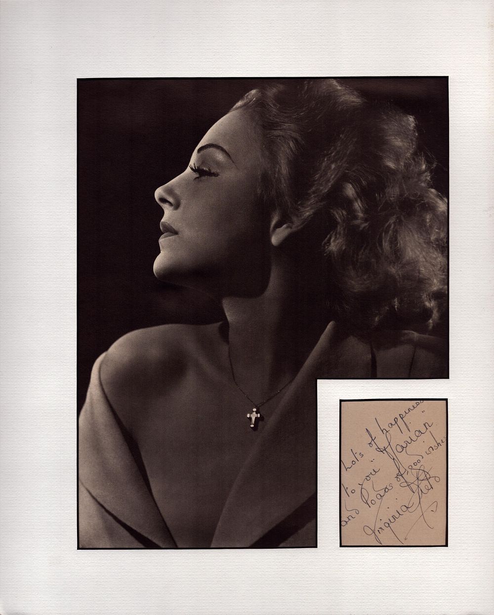 Lot 565: Virginia Field mounted signature piece including signed album...